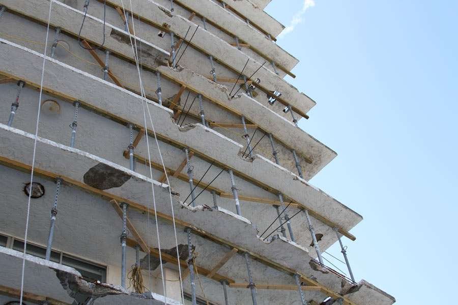 Closeup View Of Concrete Deck Restoration