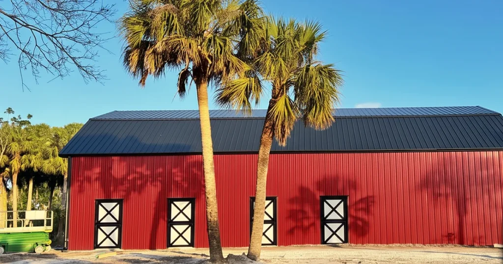 Green Ridge Ranch barndominium construction project by TRM Construction Management in Martin County