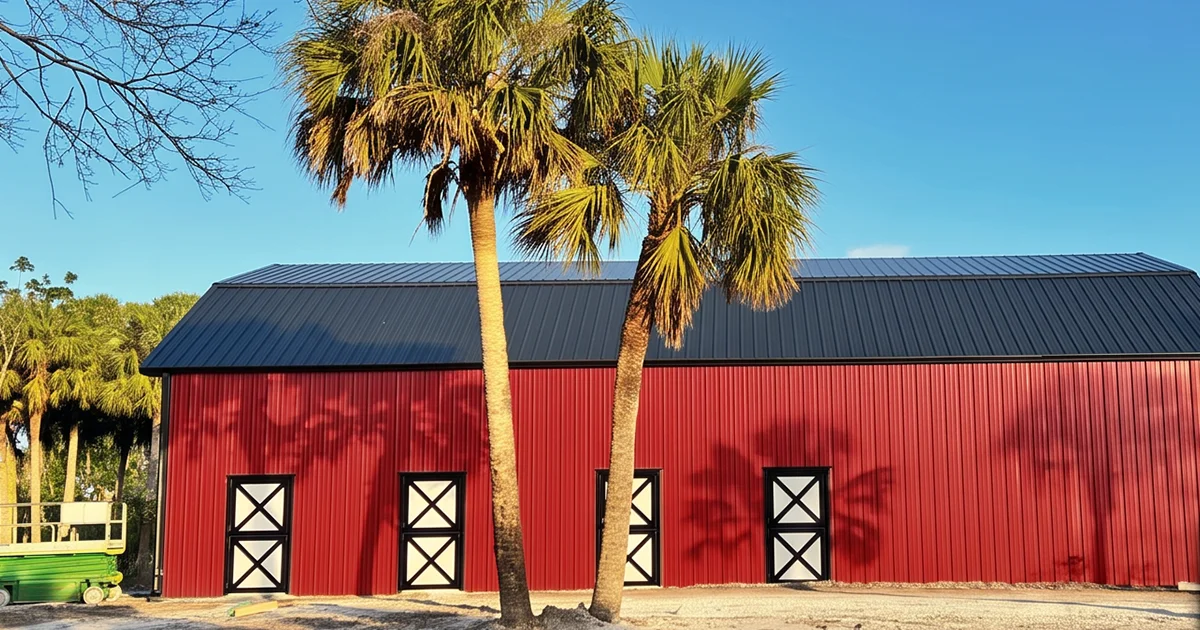 Green Ridge Ranch barndominium construction project by TRM Construction Management in Martin County