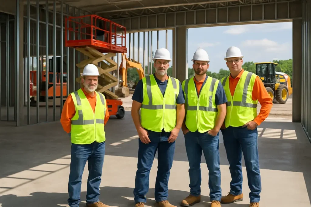 Modern commercial property interior undergoing professional tenant improvement services and a custom interior build-out in Treasure Coast, Florida.